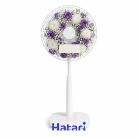 พวงหรีดพัดลม Hatari 16 นิ้ว โทนม่วง