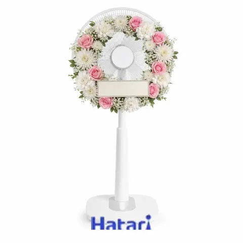 พวงหรีดพัดลม Hatari 16 นิ้ว โทนชมพู