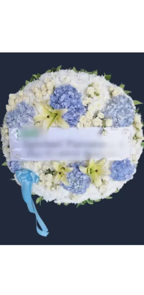 พวงหรีดลิลลี่ โทนฟ้าขาว